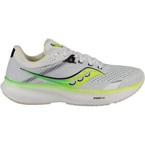 Saucony White + Lime Green Ride 16 Running Shoes Size 7.5 Workout Tennis Shoes